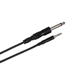 Hosa CMP-110 Mono Interconnect, 1/4 in TS to 3.5 mm TRS, 10 ft