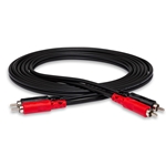 Hosa CRA-203 Stereo Interconnect, Dual RCA to Same, 3 m