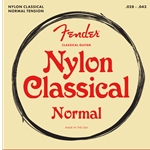 Fender 0730100400 Nylon Acoustic Strings, 100 Clear/Silver, Tie End, Gauges .028-.043