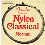 Fender 0730130400 Nylon Acoustic Strings, 130 Clear/Silver, Ball End, Gauges .028-.043