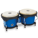 LP LP601D-DB-K Discovery Bongos with Bag, Race Blue