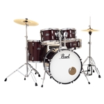 Pearl Roadshow 5-Piece Drumset with Cymbals and Hardware, Black