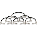 Hosa IRG-600.5 6 Pack 6 Inch Low-profile Right-angle to Same, Guitar Patch Cable