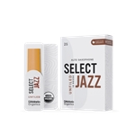 D'Addario ORRS10ASX D'Addrio Organic Select Jazz Unfiled Alto Saxophone Reeds, 10-Pack