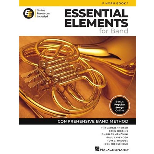 Essential Elements for Band - F Horn Book 1 with Online Resources