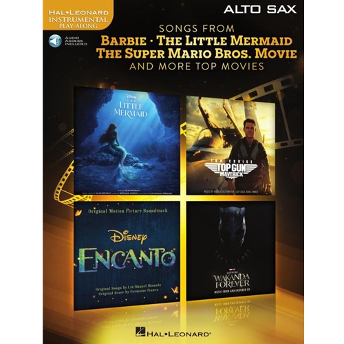 Songs from Barbie, The Little Mermaid, The Super Mario Bros. Movie, and More Top Movies - for Alto Sax