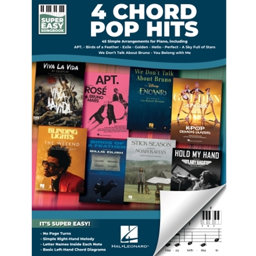 4 Chord Pop Hits - Super Easy Songbook - 45 Simple Arrangements for Piano
