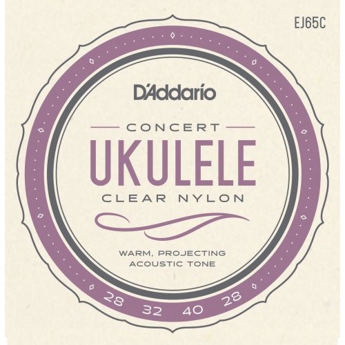 D'Addario EJ65C Pro-Art&#233; Custom Extruded NylonUkulele Strings, Concert