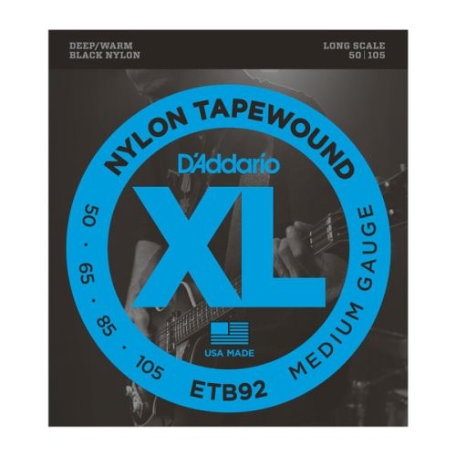 D'Addario ETB92 Tapewound Bass Guitar Strings, Medium, 50-105, Long Scale