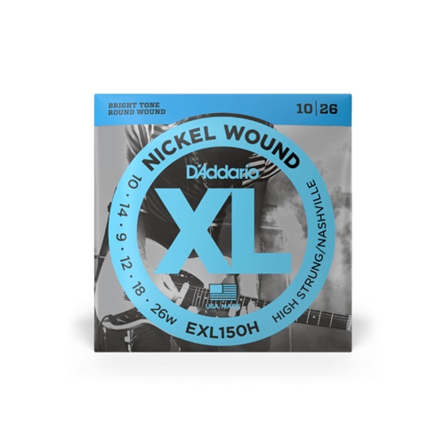 D'Addario EXL150H Nickel Wound Electric Guitar Strings, High-Strung/Nashville Tuning, 10-26
