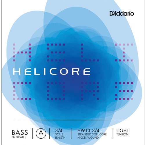 HP6133/4L D'Addario Helicore Pizzicato Bass Single A String, 3/4 Scale, Light Tension