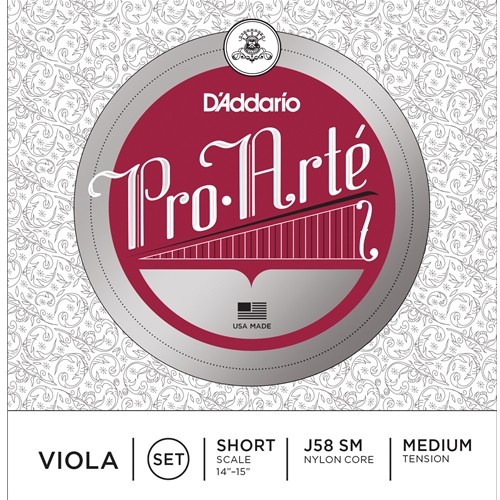 J58 D'Addario Pro-Arte Viola String Set, Medium Tension