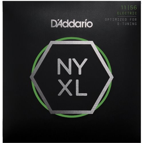 D'Addario NYXL1156 Nickel Wound Electric Guitar Strings, Medium Top / Extra-Heavy Bottom, 11-56