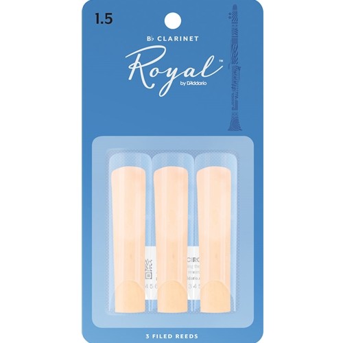 Rico Royal RCB03 Royal by D'Addario Bb Clarinet Reeds, 3-pack