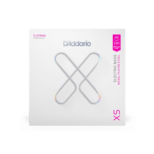 XSB45130 D'Addario 45-130 Regular Light 5-String, Long Scale Coated Bass Strings
