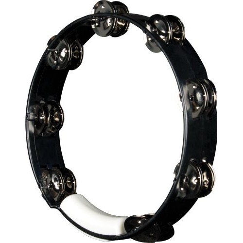 Rhythm Tech TC4018 8" True Colors Tambourine, Black