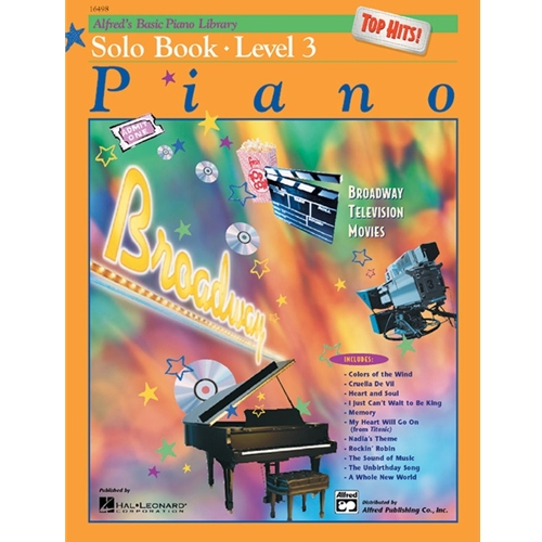 Alfred's Basic Piano Library Top Hits Solo 3 Book/CD