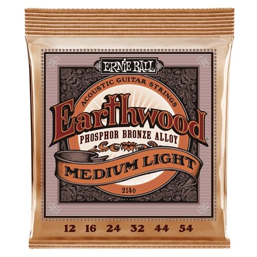 Ernie Ball EB2146 Phosphor Bronze Med-Light 12-54 Acoustic Guitar Strings