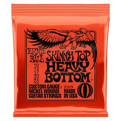 Ernie Ball EB2215 Nickel Wound Electric Guitar Strings, Skinny Top/Heavy Bottom (10 - 52)