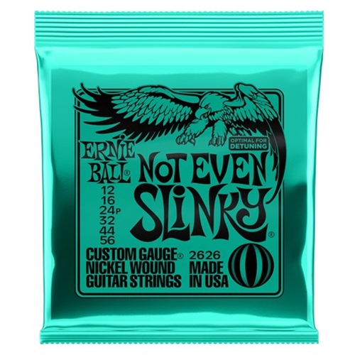 Ernie Ball EB2626 Nickel Wound Electric Guitar Strings, Not Even Slinky (12 - 56)