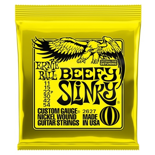 Ernie Ball EB2627 Nickel Wound Electric Guitar Strings, Beefy Slinky (11 - 54)