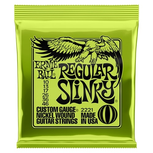 Ernie Ball EB2221 Nickel Regular Slinky Electric Guitar Strings 10-46