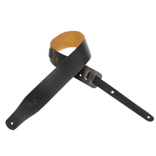 Levy's M26-BLK Classic Series Leather Guitar Strap, Black, 2.5"Wide, Adjustable