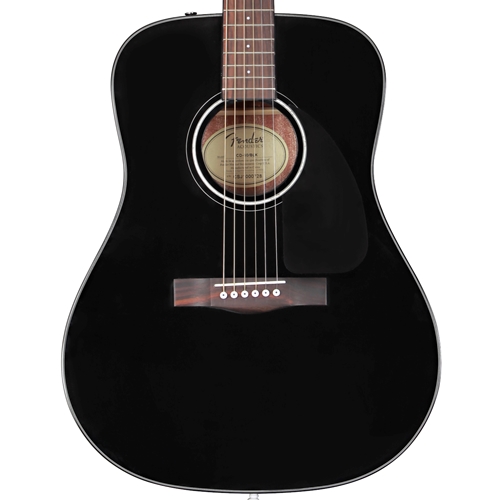 Fender CD-60 Dreadnought V3 Acoustic Guitar, Walnut Fingerboard, Black