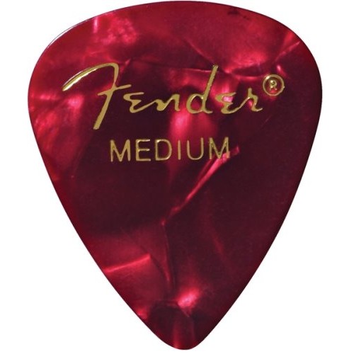 Fender 1980351809 Medium Red Moto Picks, 12 Pack