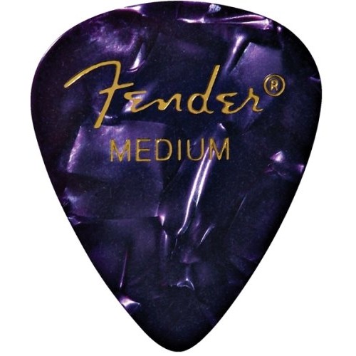Fender 1980351876 Medium Purple Moto, 12 Pack of Guitar Picks