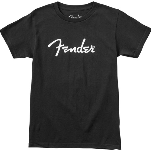 9101000 Fender Spaghetti Logo T-Shirt, Black