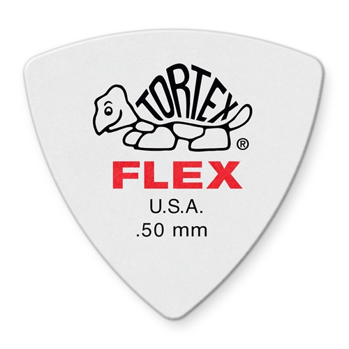 Dunlop 456P50 Picks, .50 Tortex Flex Triangle, 6-Pack