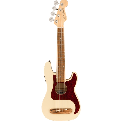 Fender 0970583505 Fullerton P-Bass Uke, Walnut Fingerboard, Olympic White