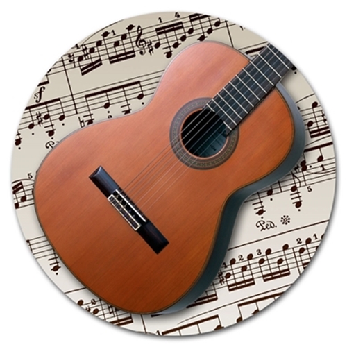 Music Gift 621593-GTRA Acoustic Guitar Round Mouse Pad