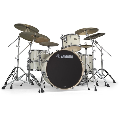 Yamaha 5-Piece Stage Custome Birch Drum Set with Hardware, Classic White