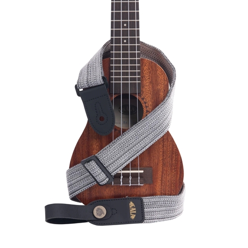 Kala STP-HGRY Heather Grey Handmade Ukulele Strap