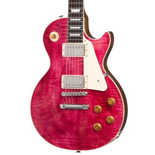 Gibson Les Paul Standard 50s Figured Top Electric Guitar, Trans Fuschsia