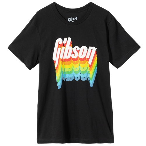 Gibson GA-TEE-RNBW-BLK Rainbow Tee Black