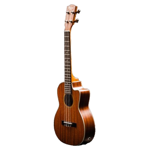 OHANA TK-20CE All Solid Mahogany Cut-Away A/E w/EQ, Tenor Ukulele