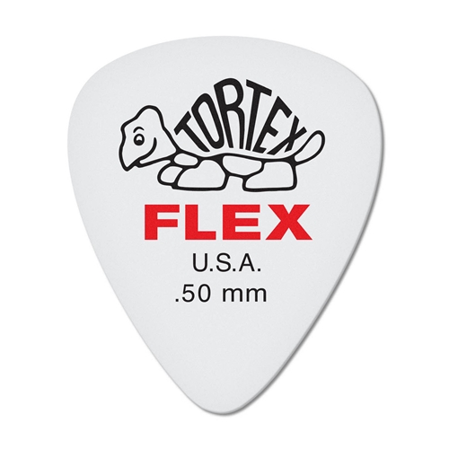 Dunlop 428P050 Tortex Flex Standard Guitar Pick, .50mm Red, 12 Pack