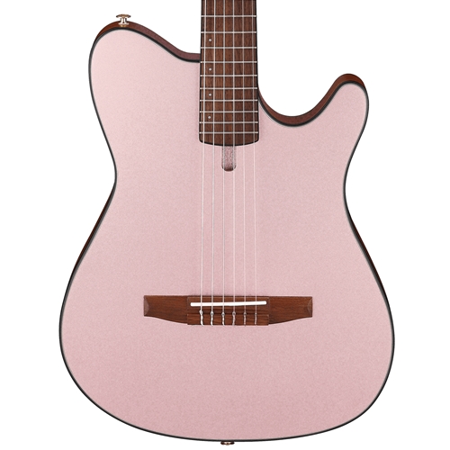 Ibanez FRH10N Thinline Acoustic Guitar with Electronics, Rose Gold Metallic Flat