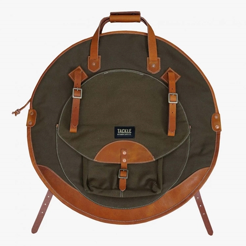 Tackle BPCB-FG22 22" Canvas Cymbal Case, Forest Green w/Tan Trim