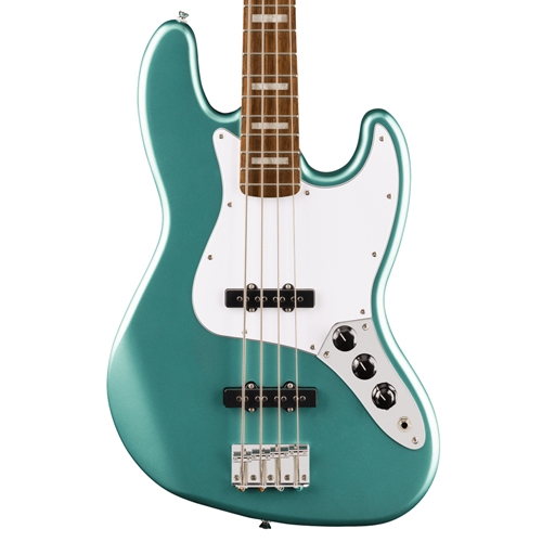 Squier Affinity Series Active Jazz Electric Bass Guitar, Mystic Sea Foam Green