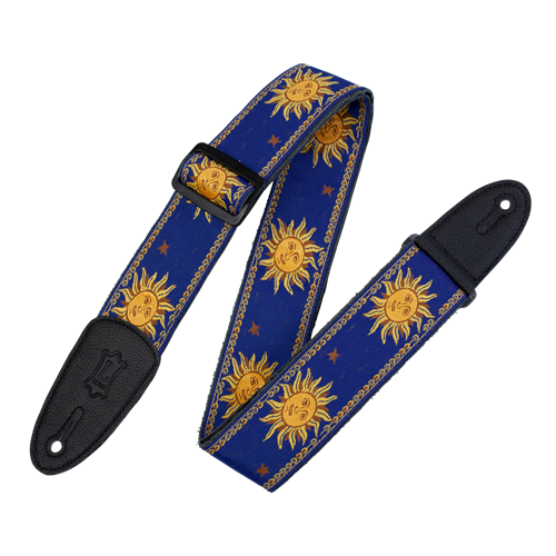 Levy's MPJG-SUN-BLU 2" Sun Design Blue Jacquard Weave Guitar Strap