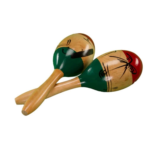Rhythm Band RB1201 Large Colored Wood Maracas, Pair