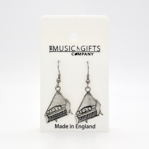 Music Gift PE8 Grand Piano Pewter Earrings