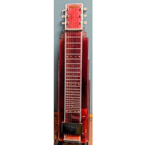 Used Magnatone 1950 Jeweltone S6 Lap Steel Guitar, Ruby
