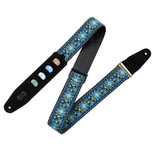 Levy's M8HTVPH-04 2" Jacquard Weave Hootenanny Style Guitar Strap w/Pickholder