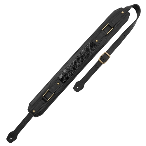 Levy's MCH11APX-BLK 3" Black Apex Leather Guitar Strap With Padding And Hardware