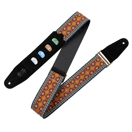 M8HTVPH-26 Levy's Hootenanny Design - Aztec- with Pick holder